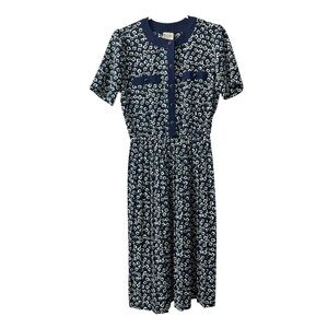 Bentley Printed Midi Dress Vintage USA Union Made